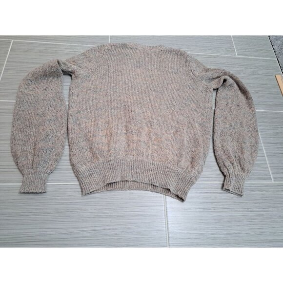 Free People Womens Wrap Knit Sweater Small Beige Bell Sleeve - Picture 9 of 9